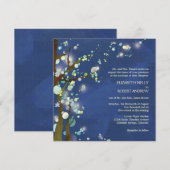 Schöne Nacht in Blue Tree Theme Wedding Einladung (Vorne/Hinten)
