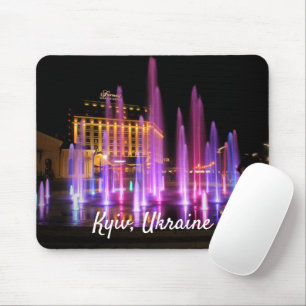 Schöne Nachtansicht Kiew Ukraine Mousepad
