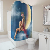 schöne Nachtmärchen auf dem Mond Duschvorhang (Beispiel)