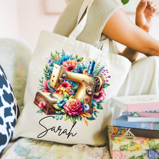 Schöne Nähmaschinen-Tasche Jumbo Stoffbeutel