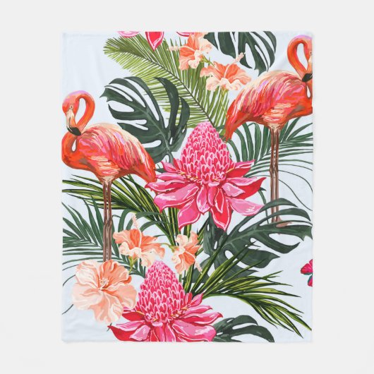 Schöne nahtlose Blumen-Sommer-Pattern-Hintergrund Fleecedecke (Vorderseite)