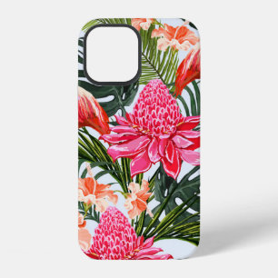 Schöne nahtlose Blumen-Sommer-Pattern-Hintergrund iPhone 12 Hülle
