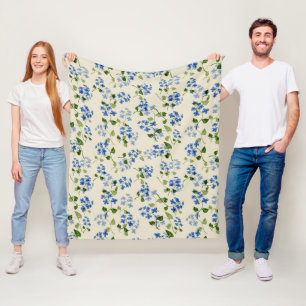 Schöne nahtlose Mustervergissmeinnichtmit Fleecedecke