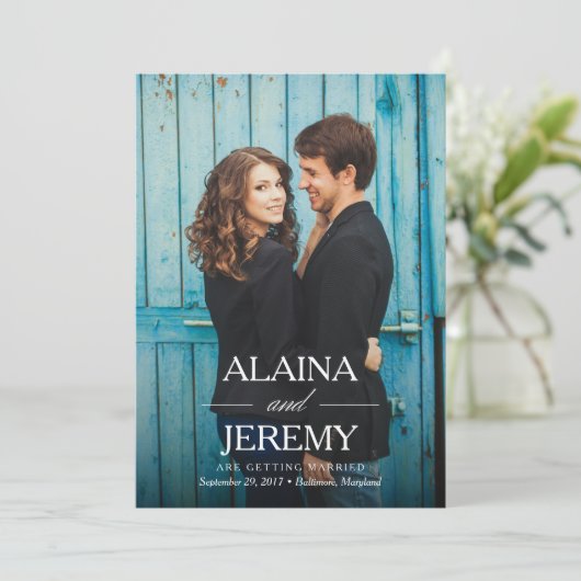 Schöne Namen Ankündigung Datum freihalten (Stehend Vorderseite)