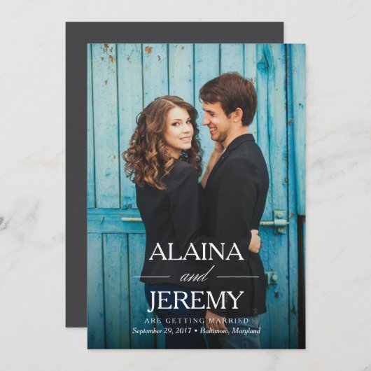 Schöne Namen Ankündigung Datum freihalten (Vorne/Hinten)