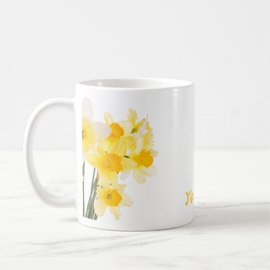 Schöne Narzissen-Tasse Kaffeetasse (Links)