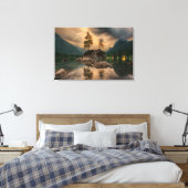 Schöne Natur Bergsee-Zauber im Val Piora Leinwanddruck (Insitu (Schlafzimmer))