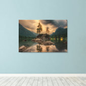 Schöne Natur Bergsee-Zauber im Val Piora Leinwanddruck (Insitu (Holzboden))