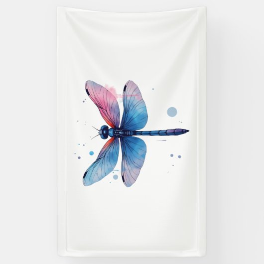 Schöne Natur farbenfrohe grafische Muster Dragonfl Banner (Vertikal)