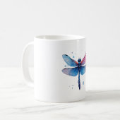 Schöne Natur farbenfrohe grafische Muster Dragonfl Kaffeetasse (Vorderseite Links)