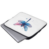 Schöne Natur farbenfrohe grafische Muster Dragonfl Laptopschutzhülle (Vorne Knopf)