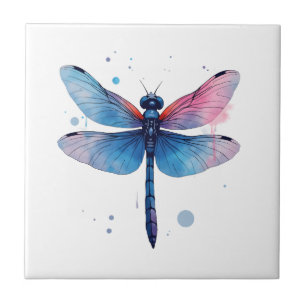 Schöne Natur Farbige Grafik Muster Libelle Fliese