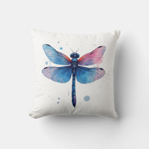 Schöne Natur Farbige Grafik Muster Libelle Kissen