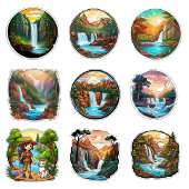 Schöne Natur im runden T - Shirt