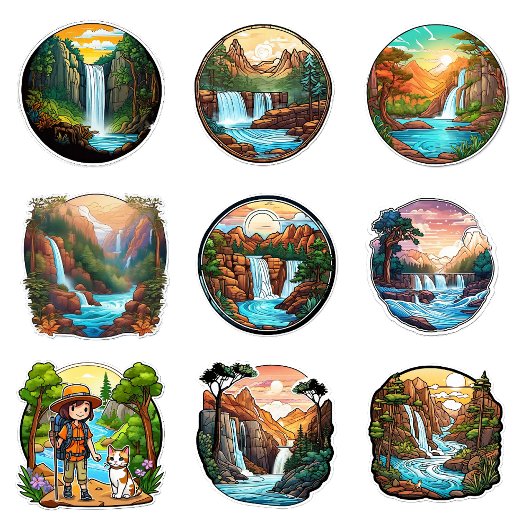 Schöne Natur im runden T - Shirt