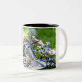 Schöne Natur mit Spatzen Zweifarbige Tasse (VorderseiteRechts)