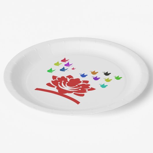 schöne Natur Pappteller (Schrägansicht)