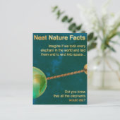 schöne Naturfakte Postkarte (Stehend Vorderseite)