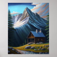 Schöne Naturgebirge Acrylmalerei