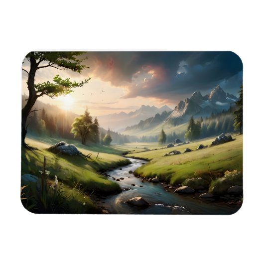 Schöne Naturlandschaft Magnet (Horizontal)