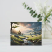 Schöne Naturlandschaft Postkarte (Stehend Vorderseite)
