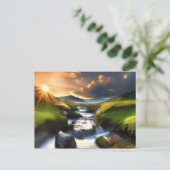 Schöne Naturlandschaft Postkarte (Stehend Vorderseite)