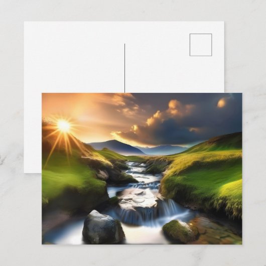 Schöne Naturlandschaft Postkarte (Vorne/Hinten)