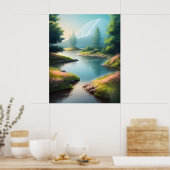 Schöne natürliche, realistische Landschaft Poster (Küche)