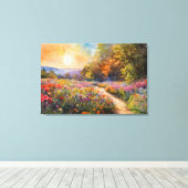 Schöne Naturpanoramalage Leinwanddruck (Insitu (Holzboden))