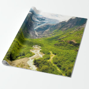 Schöne Naturszene aus Norwegenreise, Abenteuer Geschenkpapier