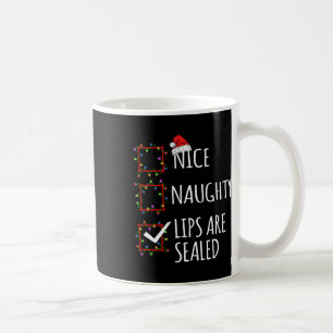 Schöne Naughty Lippen sind versiegelt Weihnachtsli Kaffeetasse