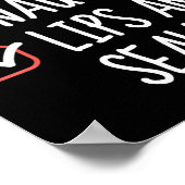 Schöne Naughty Lippen sind versiegelt Weihnachtsli Poster (Ecke)