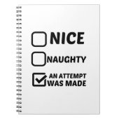 SCHÖNE NAUGHTY WURDE VERSUCHT NOTIZBLOCK (Vorderseite)