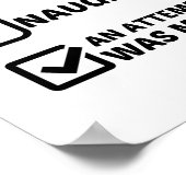 SCHÖNE NAUGHTY WURDE VERSUCHT POSTER (Ecke)