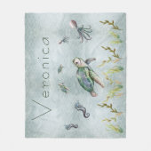 Schöne Nautikkreaturen Schildkrötenkids Baby Fleecedecke (Vorderseite)