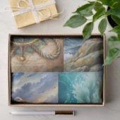 Schöne nautische decoupage seidenpapier (Geschenk)