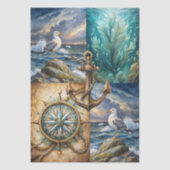 Schöne nautische decoupage seidenpapier (Vorderseite)