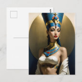 schöne Nefertiti Postkarte (Vorne/Hinten)