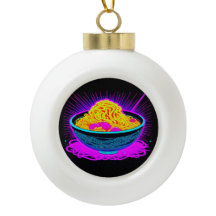 Schöne Neonschale mit Ramen Noodles