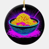Schöne Neonschale mit Ramen Noodles Keramik Ornament (Hinten)