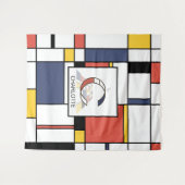 Schöne Neoplastik Art Monogram. Buchstabe C Wandteppich (Vorderseite (Horizontal))