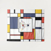 Schöne Neoplastik Art Monogram. Buchstabe I Wandteppich (Vorderseite (Horizontal))