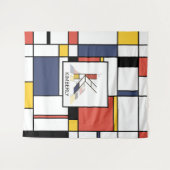Schöne Neoplastik Art Monogram. Buchstabe K Wandteppich (Vorderseite (Horizontal))