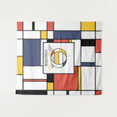 Schöne Neoplastik Art Monogram. Buchstabe O Wandteppich (Vorderseite (Horizontal))