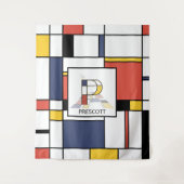 Schöne Neoplastik Art Monogram. Buchstabe P Wandteppich (Vorderseite)