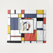 Schöne Neoplastik Art Monogram. Buchstabe Q Wandteppich (Vorderseite (Horizontal))