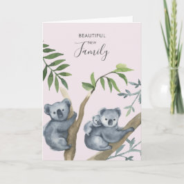 Schöne neue Familienwatercolor Koala Karte