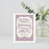 "Schöne neue Welt" Shakespeare Postkarte (Stehend Vorderseite)