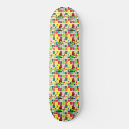 Schöne, neueste Retro-phantastische Happy Colors Skateboard (Vorderseite)