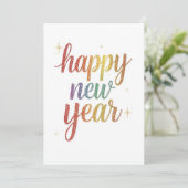 Schöne Neujahrs-Feiertag-Flachkarte (Stehend Vorderseite)